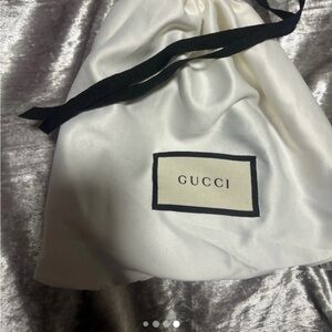 Gucci Black Leather Belt with Gold Accents